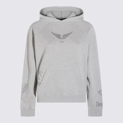 ZADIG & VOLTAIRE GREY COTTON SWEATSHIRT