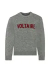 Zadig & Voltaire Grey Sweater For Kids With Logo In Gray