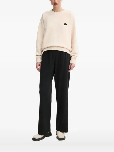 Zadig & Voltaire Heart-embroidered Raglan-sleeve Sweatshirt In Brown