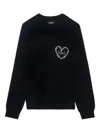 Zadig & Voltaire Kennedy Heart Long Sleeve Shirt In Black