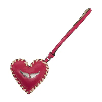 Zadig & Voltaire Zadig&voltaire Heart Tag Keychain In Pink