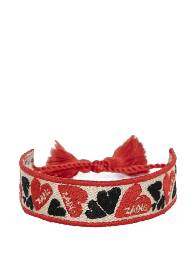 Zadig & Voltaire Heart Tassel Bracelet In Neutral