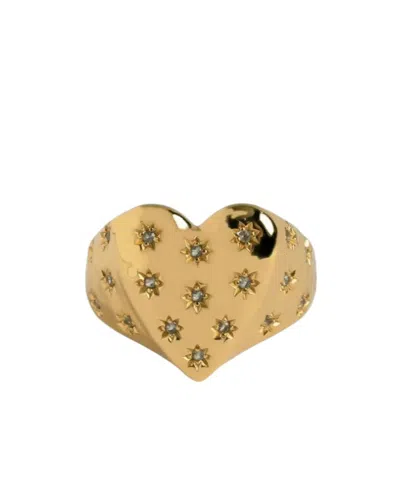 Zadig & Voltaire Heartbreaker Crystal-embellished Ring In Gold