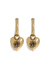 Zadig & Voltaire Heartbreaker Loop Earrings In Gold