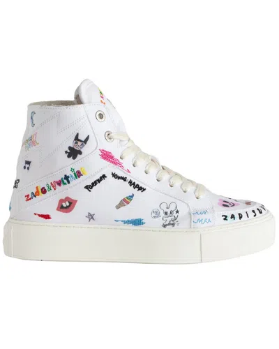 Zadig & Voltaire High Flash Chunky Sneaker In White