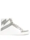 Zadig & Voltaire High Flash Infinity Leather Trainers In White