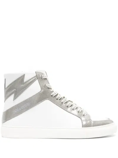 ZADIG & VOLTAIRE HIGH FLASH INFINITY LEATHER SNEAKERS