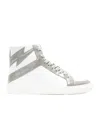 Zadig & Voltaire High Flash Infinity Leather Trainers In White