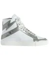 Zadig & Voltaire High Flash Infinity Leather Trainers In White