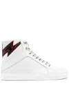 Zadig & Voltaire Zadig&voltaire Womens Power High Flash Logo-embossed Leather High-top Trainers In White