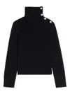 Zadig & Voltaire High-neck Embellished-button Sweater In Black