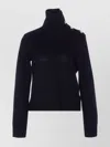 Zadig & Voltaire High Neck Knitwear With Jewel Button Accents In Black