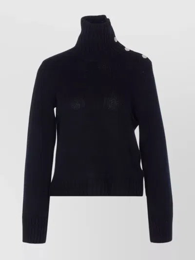 ZADIG & VOLTAIRE HIGH NECK KNITWEAR WITH JEWEL BUTTON ACCENTS