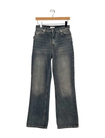 Pre-owned Zadig & Voltaire High-rise Straight Leg Jeans In Blue
