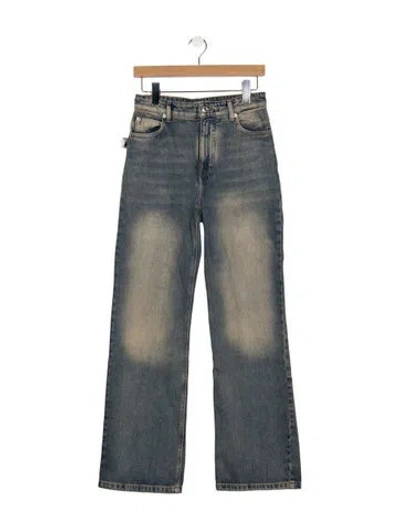 Pre-owned Zadig & Voltaire High-rise Straight Leg Jeans In Blue