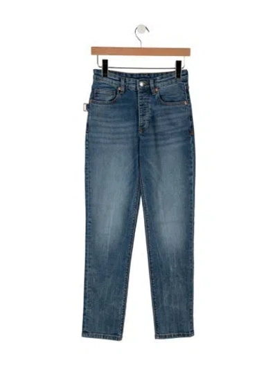Pre-owned Zadig & Voltaire High-rise Straight Leg Jeans In Blue