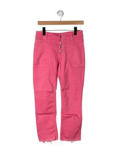Pre-owned Zadig & Voltaire High-rise Straight Leg Jeans In Pink