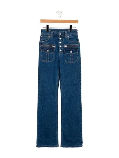 Pre-owned Zadig & Voltaire High-rise Wide Leg Jeans In Blue