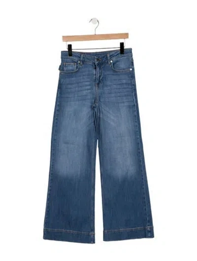 Pre-owned Zadig & Voltaire High-rise Wide Leg Jeans In Blue