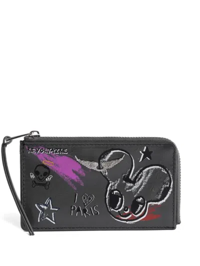 Zadig & Voltaire Humberto Graphic-print Wallet In Gray