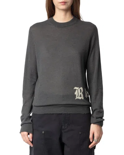 Zadig & Voltaire Ivy Cashmere Sweater In Gray