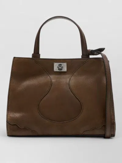 Zadig & Voltaire Jack Nano Leather Tote Bag In Brown