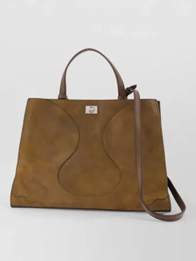 Zadig & Voltaire Jack Waxy Tote Bag Leather Top Handle In Brown