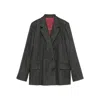 Zadig & Voltaire Long-sleeved Suit Jacket In Gray