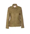 Zadig & Voltaire Structured Jacket With Tabs And Epaulettes In Green