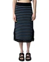 Zadig & Voltaire Jackson Linen-blend Skirt In Multi