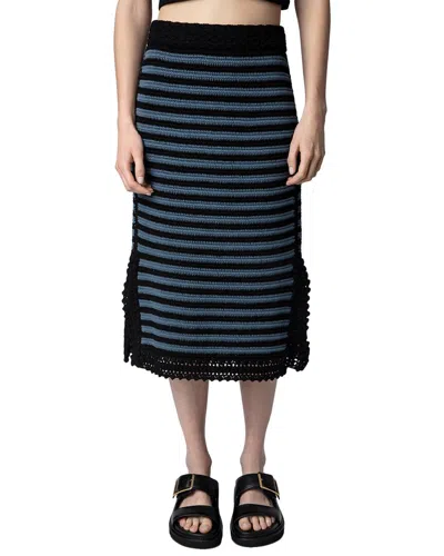 Zadig & Voltaire Jackson Linen-blend Skirt In Multi