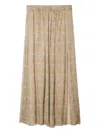 Zadig & Voltaire Womens Cloud Jady Metallic-stripe Chiffon Maxi Skirt In Brown