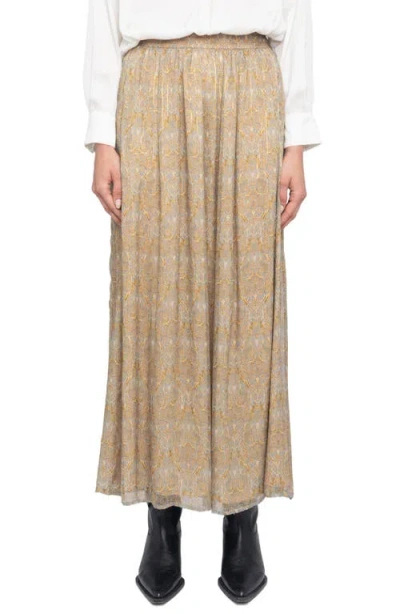 Zadig & Voltaire Jady Paisley Print Maxi Skirt In Brown