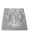 Zadig & Voltaire Jaime Sequin-embellished Mini Skirt In Gray