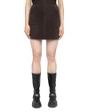 Zadig & Voltaire Jaime Suede Mini Skirt In Brown