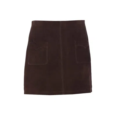 ZADIG & VOLTAIRE JAIME SUEDE SKIRT