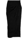 Zadig & Voltaire Jamelia Jacquard Draped Silk Skirt In Black