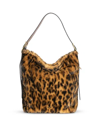 ZADIG & VOLTAIRE JANE FAUX FUR HOBO BAG