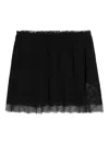 Zadig & Voltaire Jarvisa Lace-trim Mini Skirt In Black