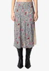 Zadig & Voltaire Jayla Floral Print Midi Skirt
