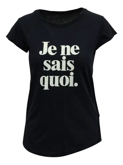 Pre-owned Zadig & Voltaire Je Ne Sais Quoi T-shirt In Black