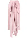 Zadig & Voltaire Jeb Asymmetric Draped Skirt In Pink