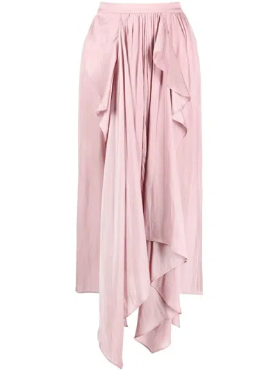 Zadig & Voltaire Jeb Asymmetric Draped Skirt In Deep_parme