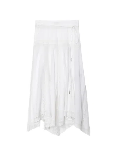 Zadig & Voltaire Jetro Asymmetric Skirt In White