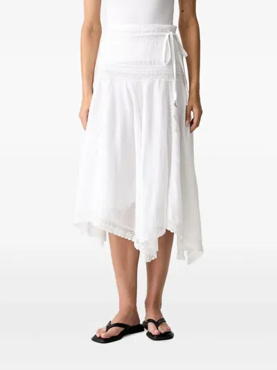 Zadig & Voltaire Jetro Lace Tomboy Skirt In White