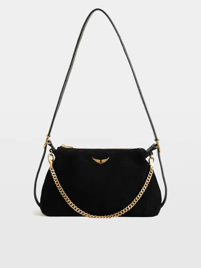 Zadig & Voltaire Jim Mini Suede Bag In Purple