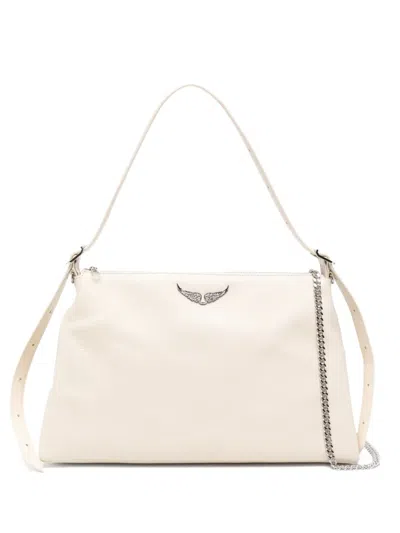Zadig & Voltaire Jim Wings-detail Top-handle Shoulder Bag In White