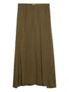 Zadig & Voltaire Womens Treillis Jimeno Brand-plaque Satin Maxi Skirt In Green