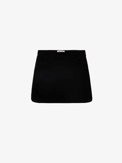 Zadig & Voltaire Jinette Velvet Skirt In Black