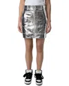 Zadig & Voltaire John Cuir Metal Leather Skirt